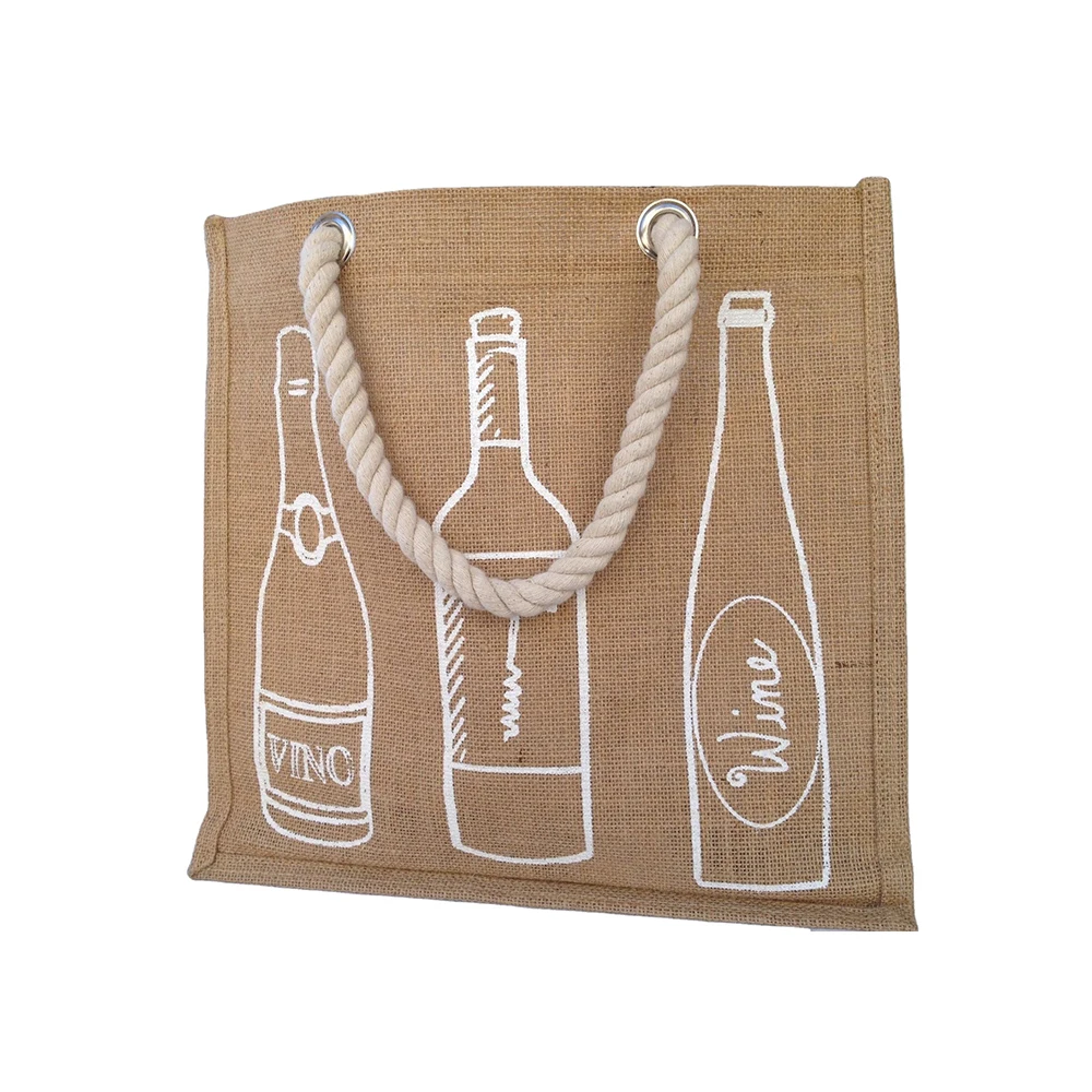 Jute 6 Bottle Bag Manufacturer - 001 