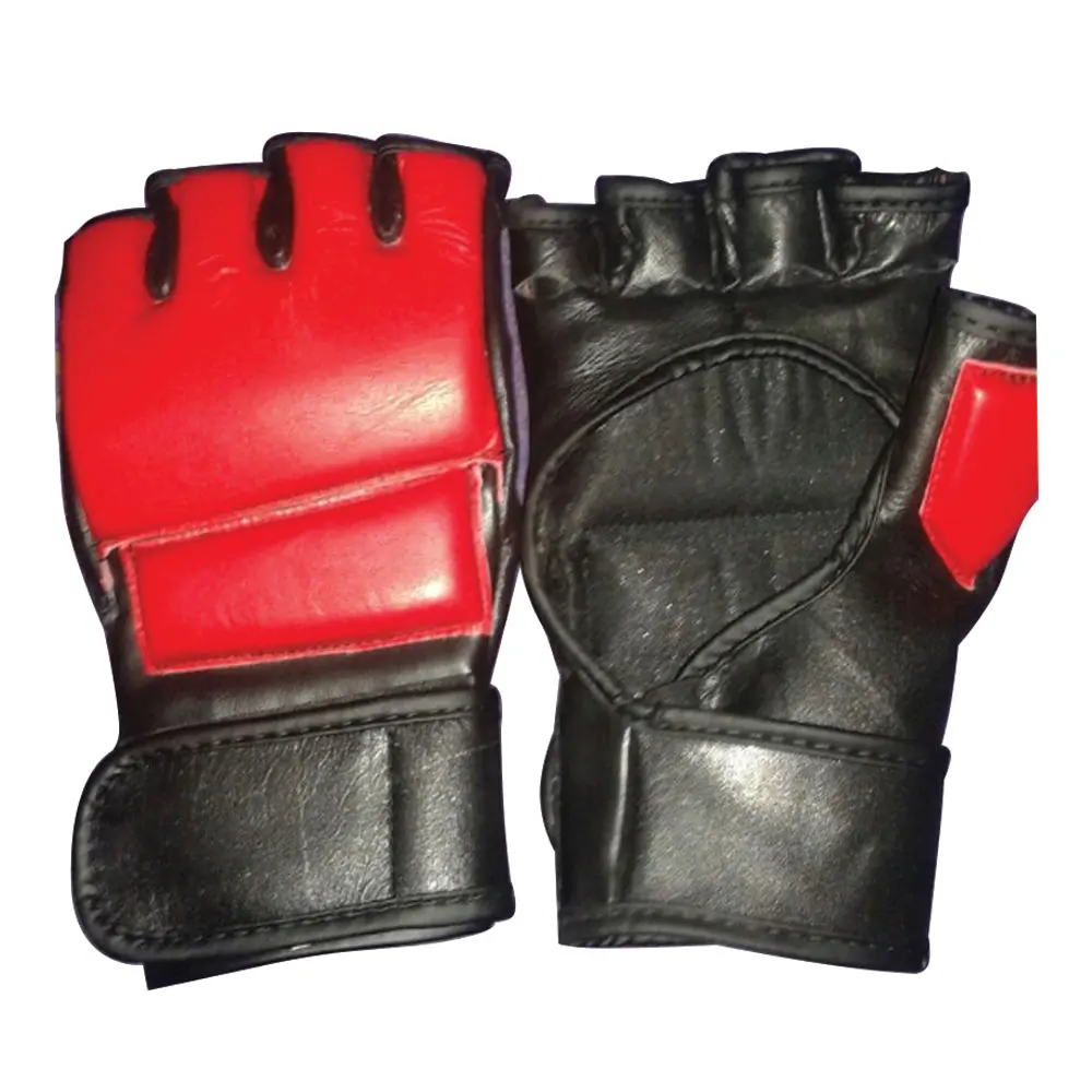 MMA Thai Boxing Gloves Half Finger Punching Bag Sparring Gym Training 