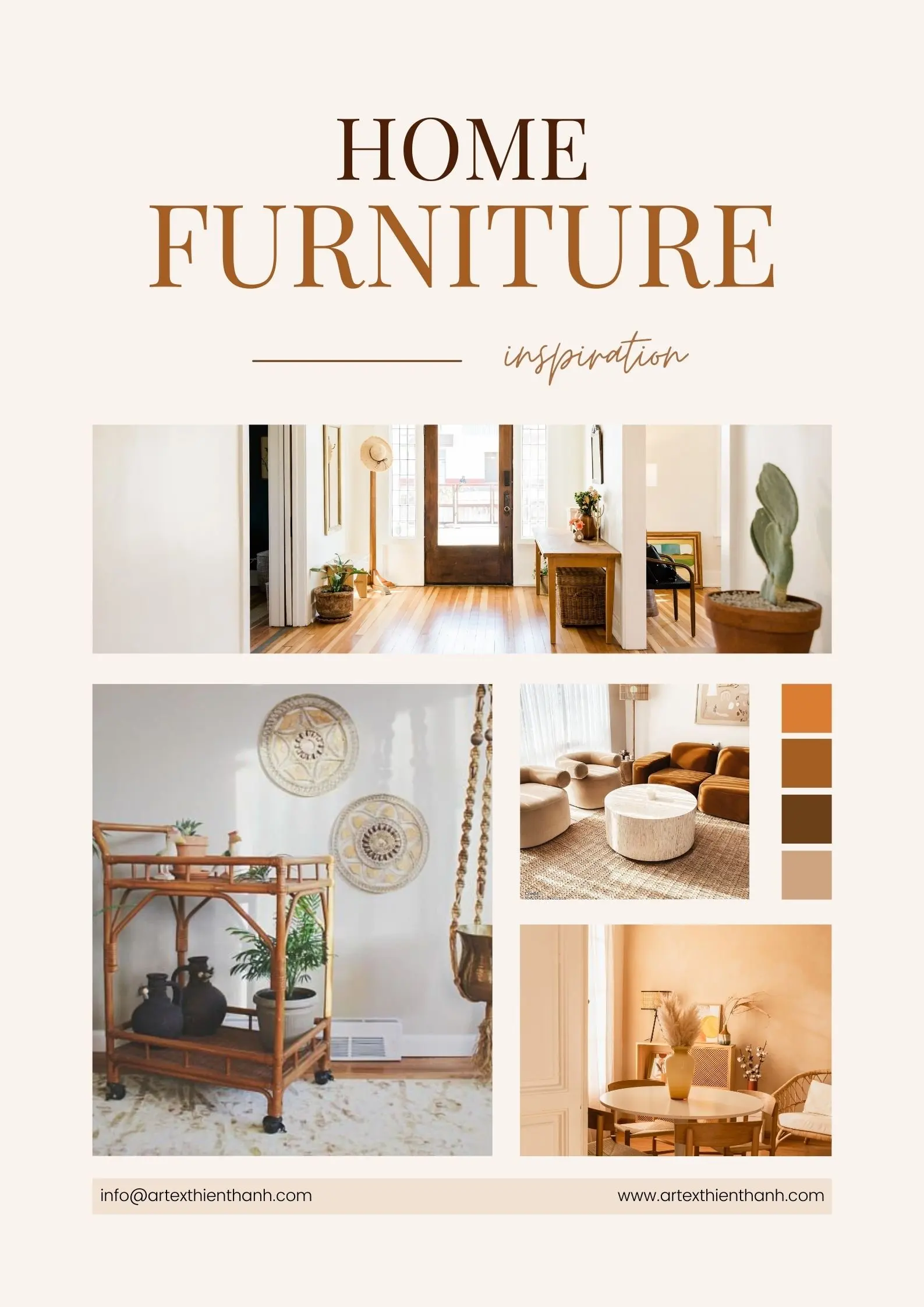 Handcrafted Natural Rattan Side Table Decorative Bedside Table For Home