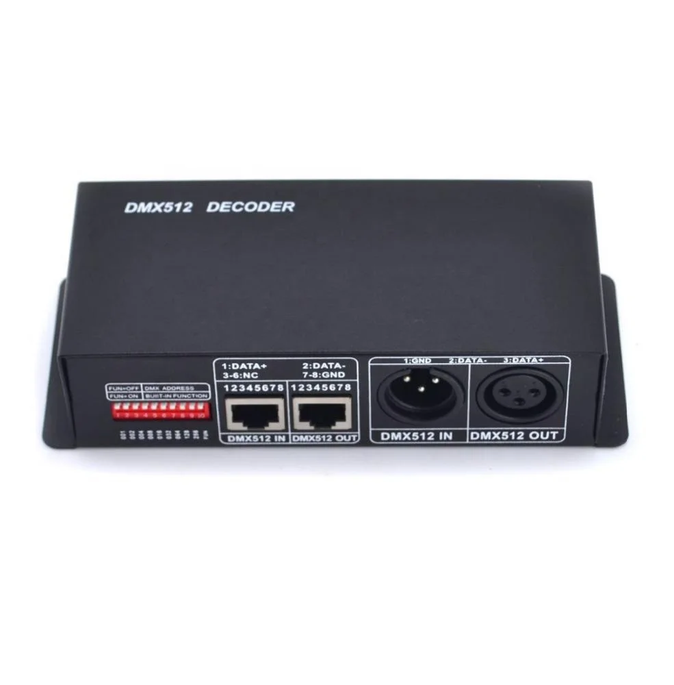 4 Channels DMX512 Decoder 32A Led Dimmer Driver for RGBW,RGBW Led Strip Dmx Controller DC12-24V DMX512 Dimmer