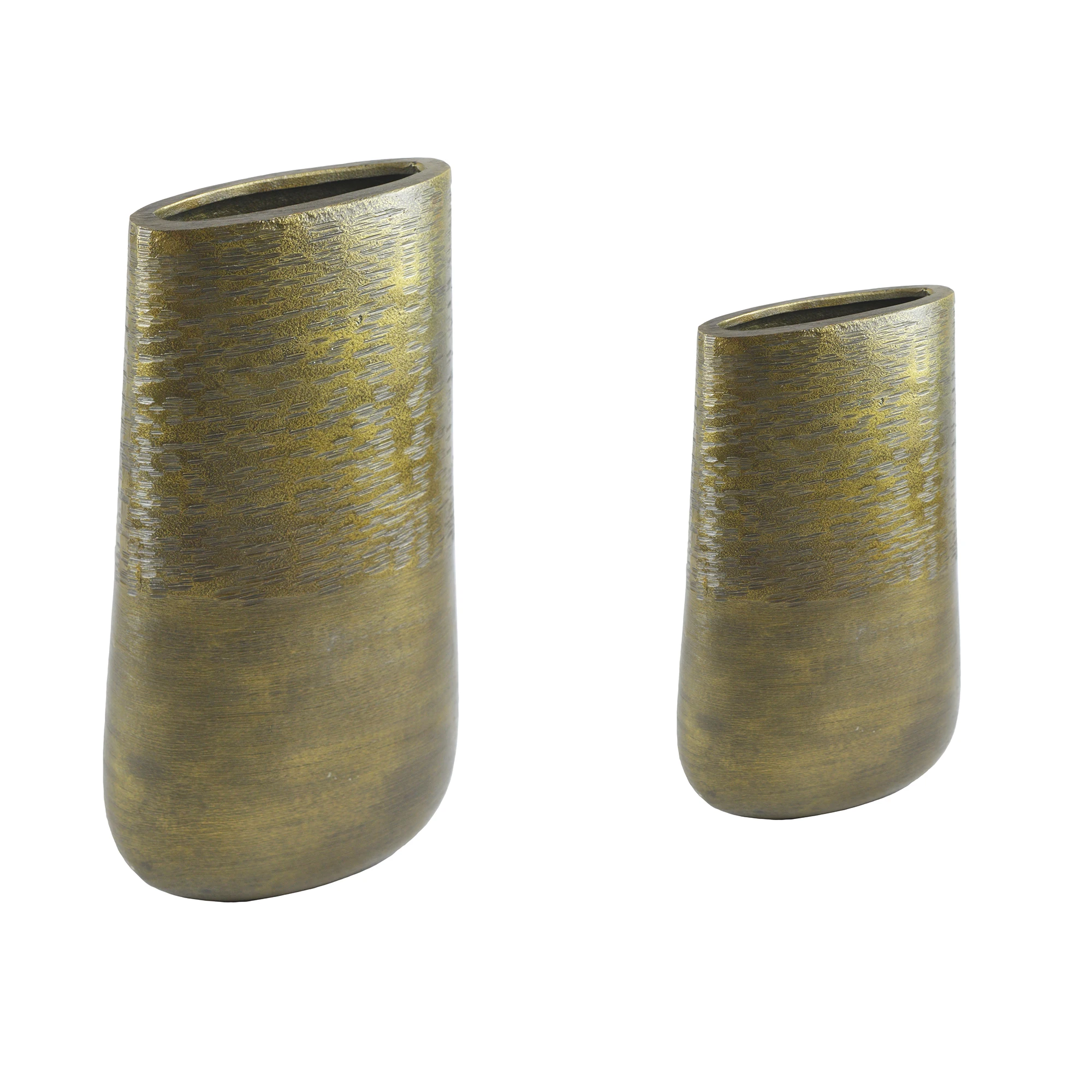 Набор из двух цветочных ваз в винтажном стиле хорошего качества разноцветные и латунные декоративные вазы под