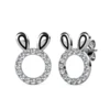 Brass With 18k White Gold Plated Luxury Brand Inspired Earrings