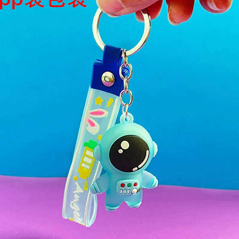 Space Galaxy Astronaut Keychain Available in 4 Colors - Rubber Keychain -  Key Chain - Girls Keychain - Boys Keychain - Girls Keychain - Multi Space 