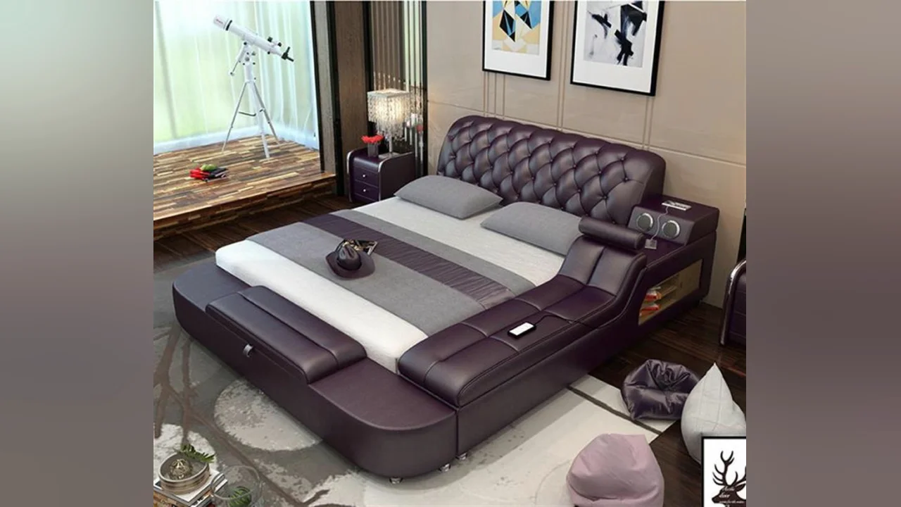 Factory Provided Bed Room Furniture Modern Sleeping Multi Functional Leather Sofa Bed With Massage Music Design Buy Multi Functional Massage Bed