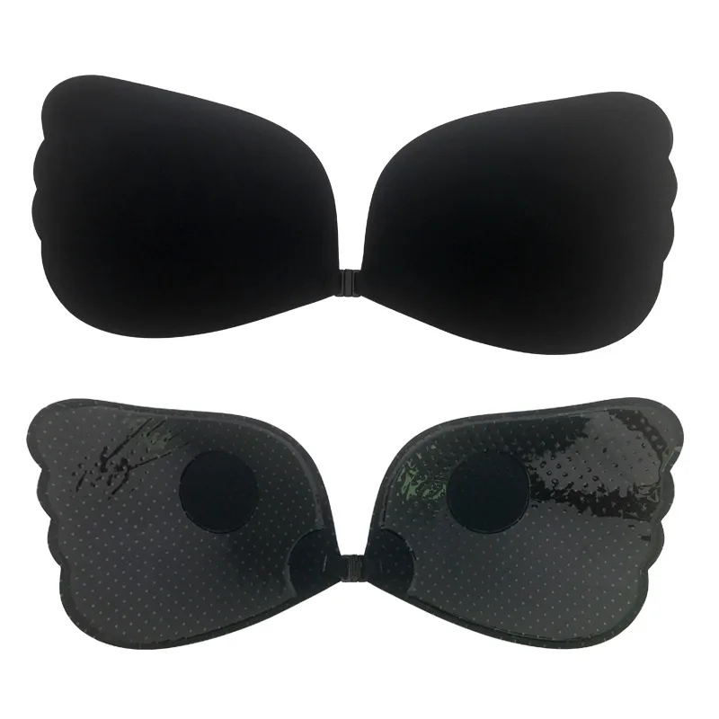 Women Conceal Lift Wireless Bras Wing Shape Adhesive Silicone Invisible