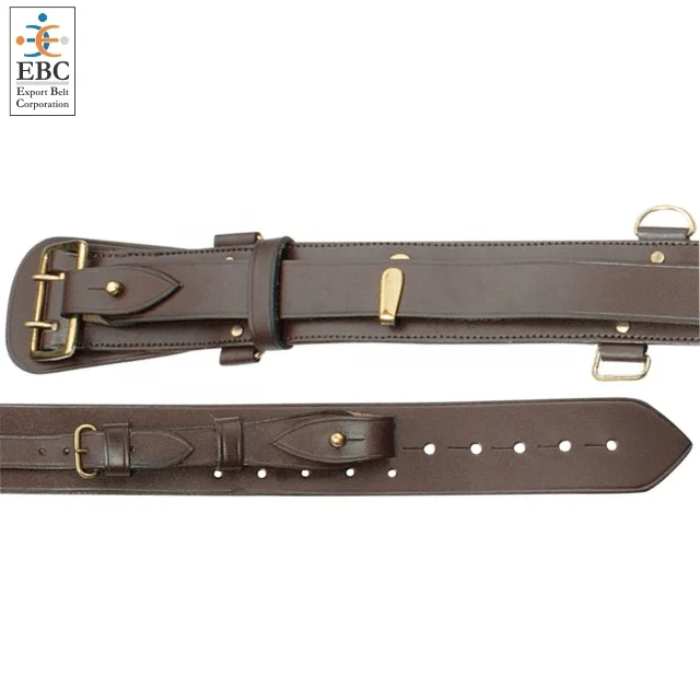 SAM BROWNE REAL LEATHER MILITARY BELT with CROSS STRAP  MOST SIZES