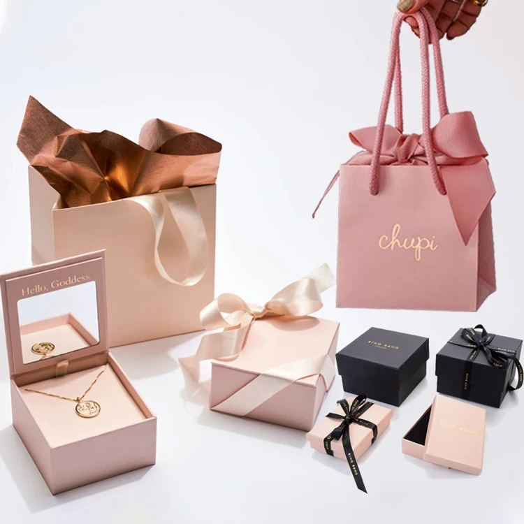 PRALB 18 Cajas De Regalo De Joyería Surtidas, Cajas De Cartón Para Anillos Con Relleno, Cajas