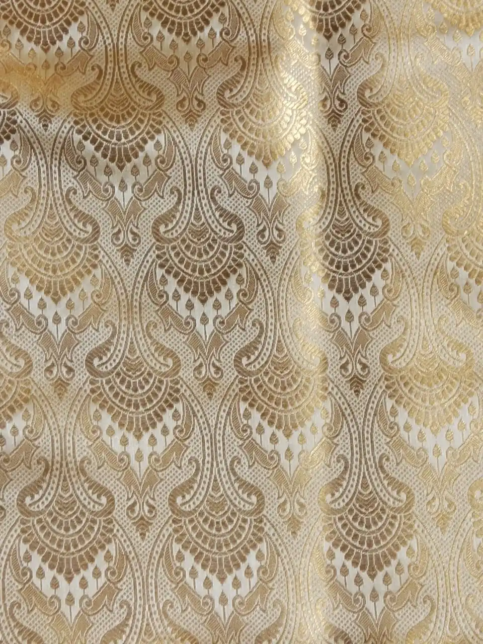 Custom Made Brocade Silk Fabrics in Assorted Pasted Colors with Beautiful Indian Theme Patterns
