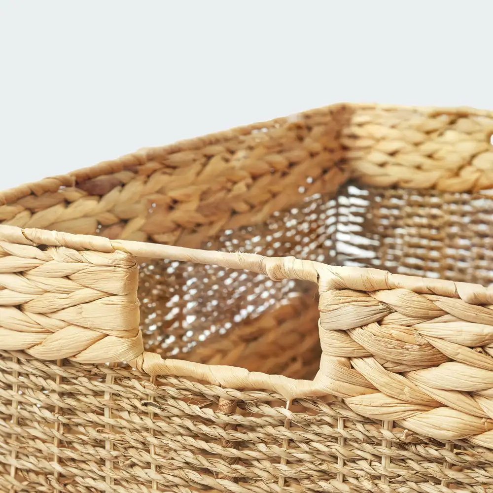 Wholesale Wicker Water Hyacinth Mix Seagrass Basket Set