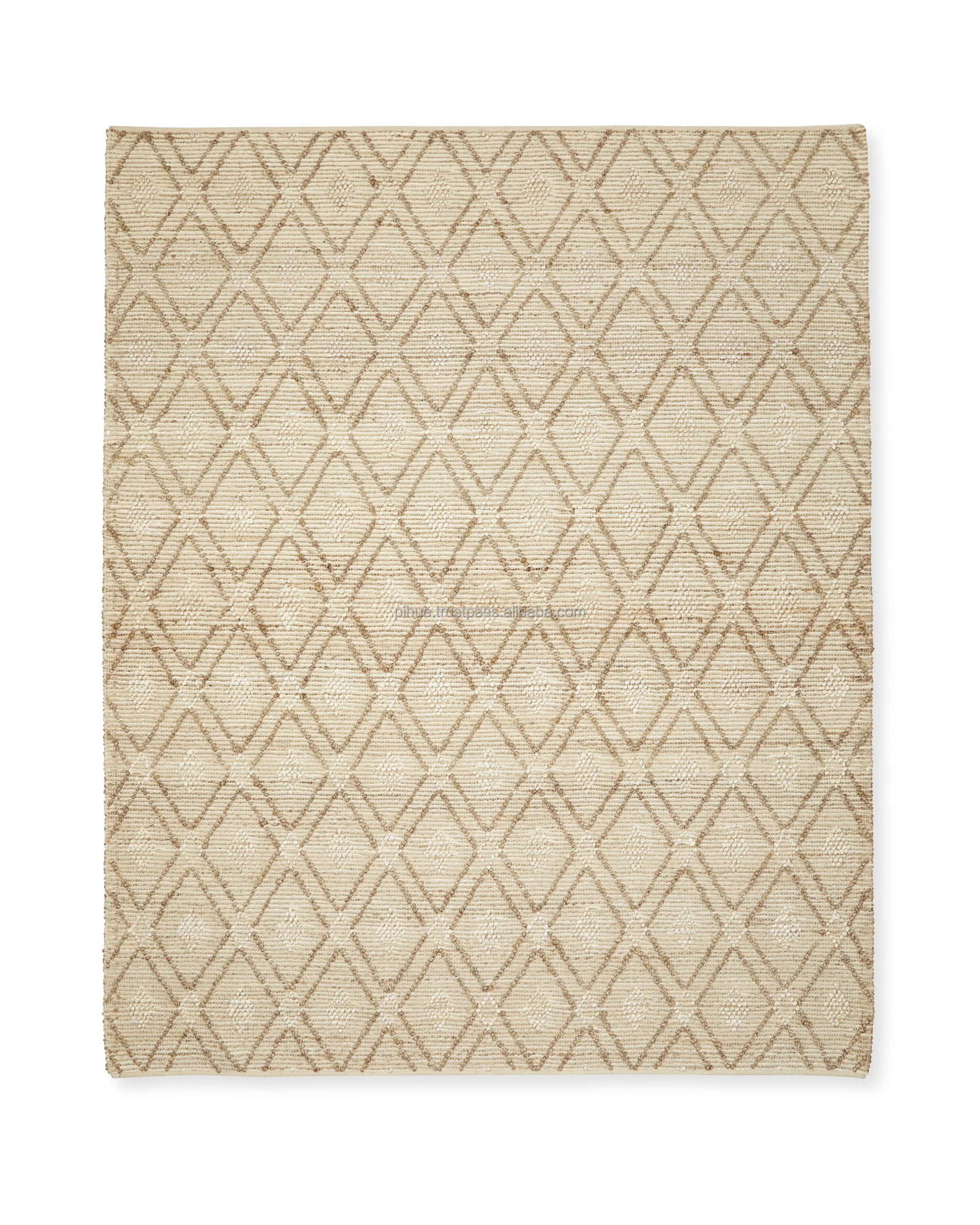Beautifully Designed Handwoven Jute Rug Handmade Hand Woven Natural