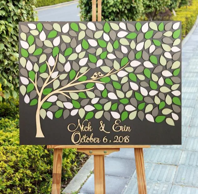 Wedding Rustic Guest Book  Wedding  3D Guestbook Alternative  Wedding Tree  Guest Book Personalized  Guest Book