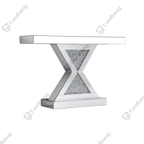 Mesa De Consola Moderna Para Sala De Estar,Mueble Con Espejo,Cristal De