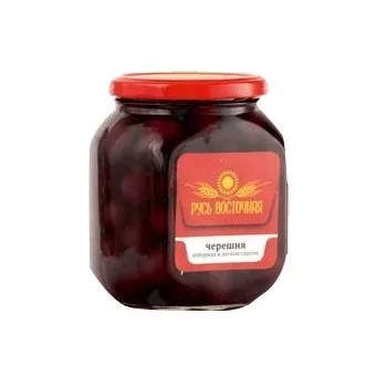 Good quality 580 g canned fruit in sweet syrup pitted red cherry