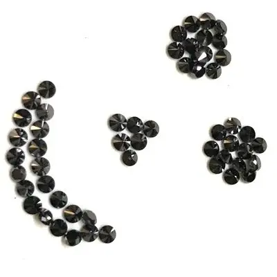 4.74 ct Natural Black Tear Drops Loose Diamond Beads for Jewelry