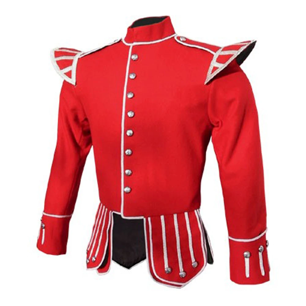 Source tactical Royal jacket RMLI tunic UK marching band uniform red wool  high quality custom officer coat with trouser on m.