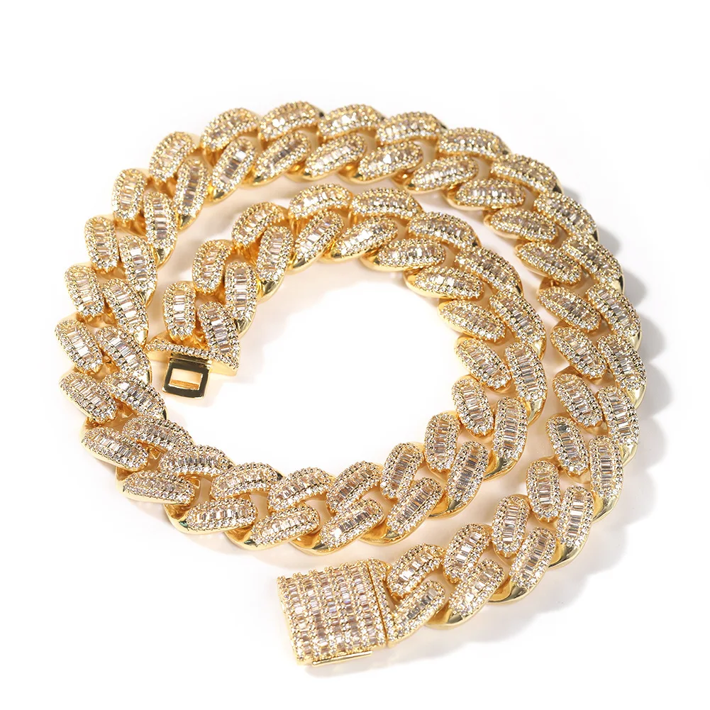 T Shape Baguette Diamond Link Chain 