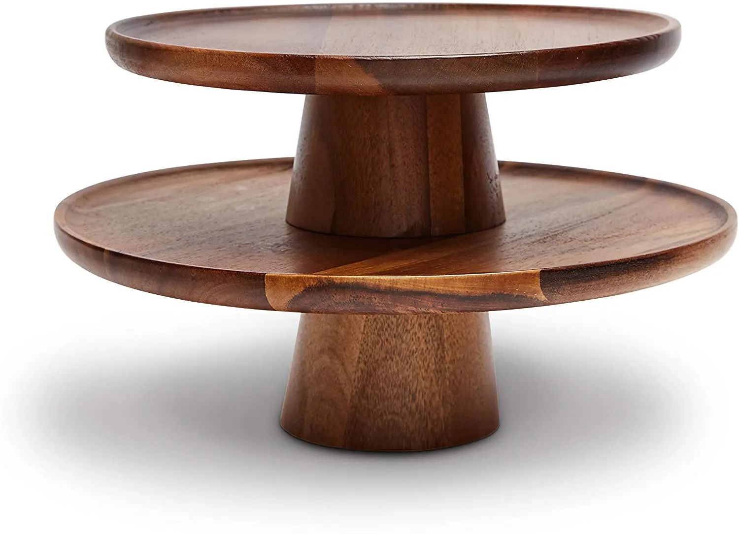 Acacia Wood Revolving Cake Stand Baking Decorating Wooden Rotating