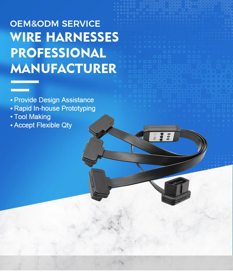 product obdii 16pin male to molex30 12pin  flat obd molex 12p cable for obd2 fault code reading-2