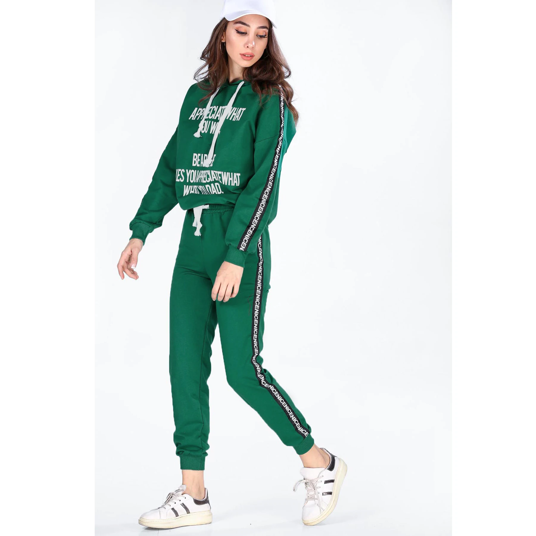 green stripe tracksuit