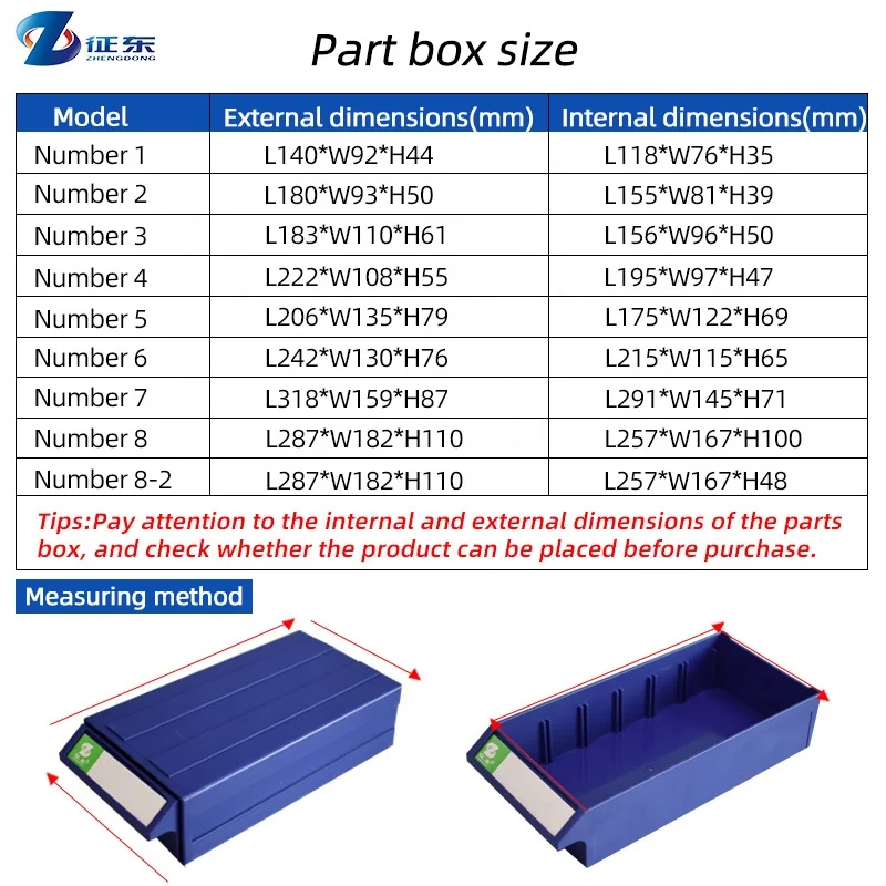 Wholesale Price White Adjustable clear Stackable Plastic Drawer for Warehouse Small Parts Storage Organizer