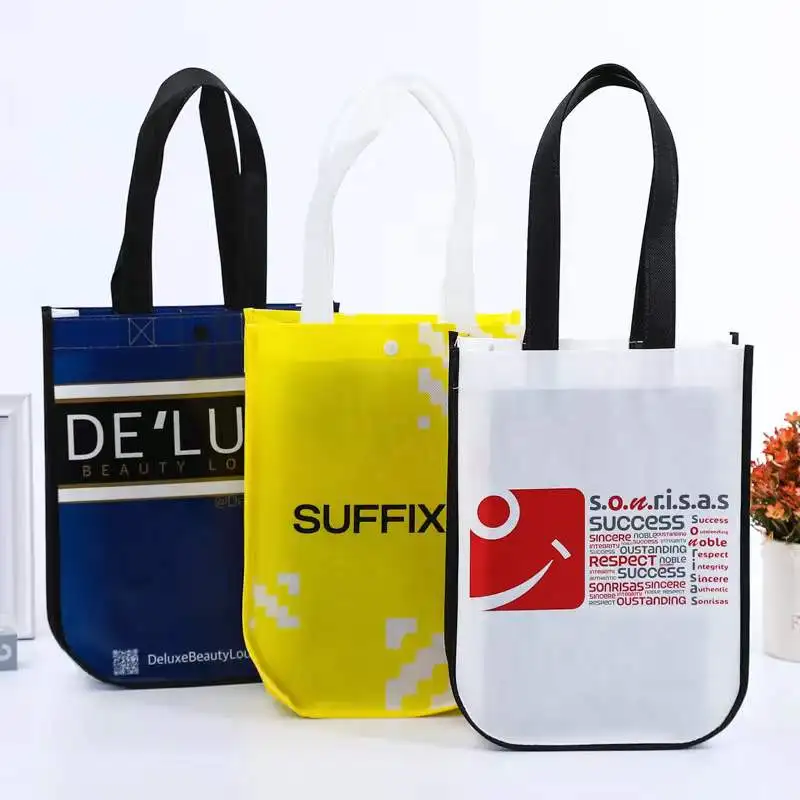 Ecobag Embossed Custom Non Woven Bag Tote Bags Coated  Laminated Non Woven Carry Shopping Bag