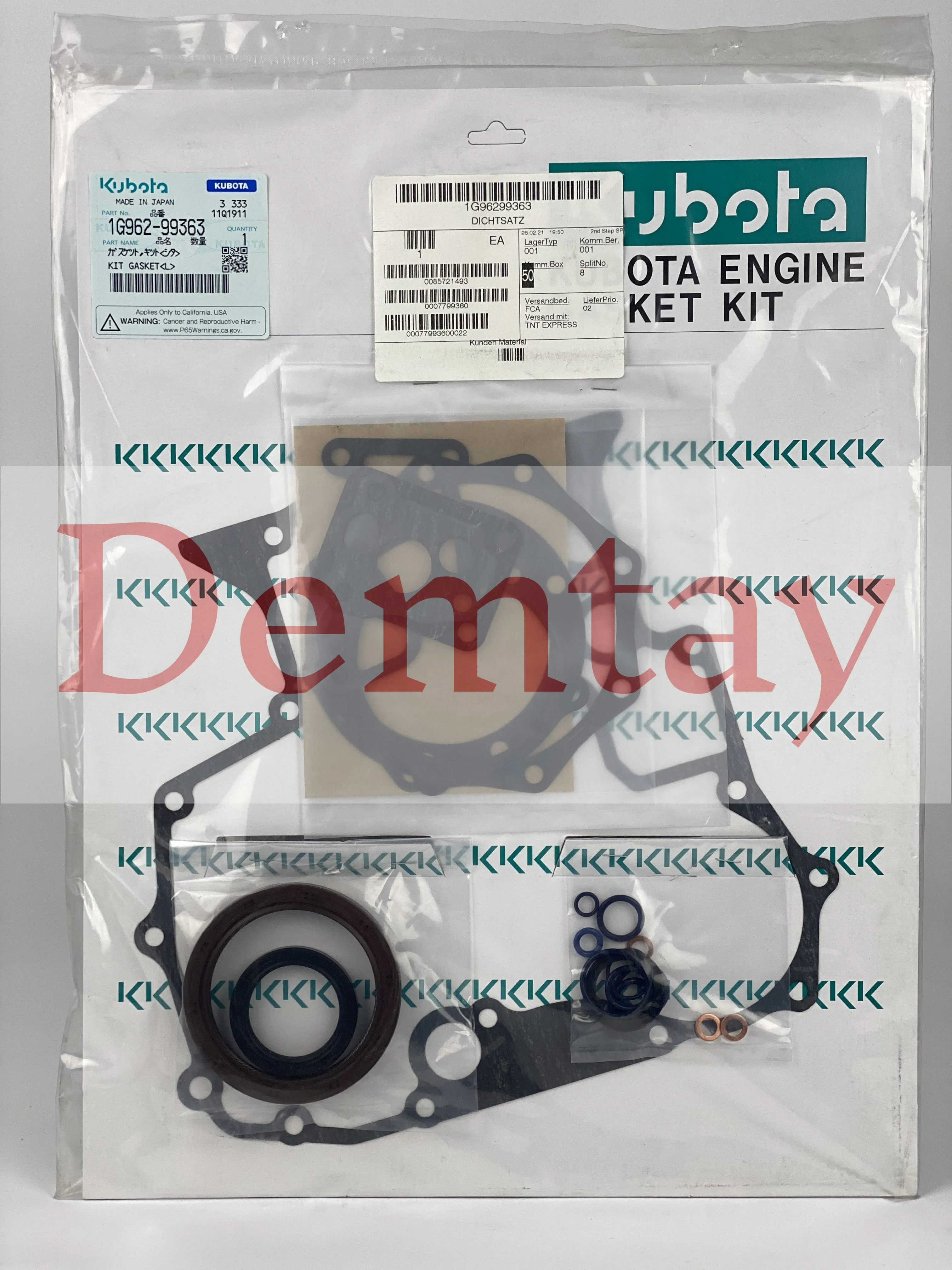 Genuine Kubota Spare Part Kubota Mini Serie(d902) Engine 1g96299363