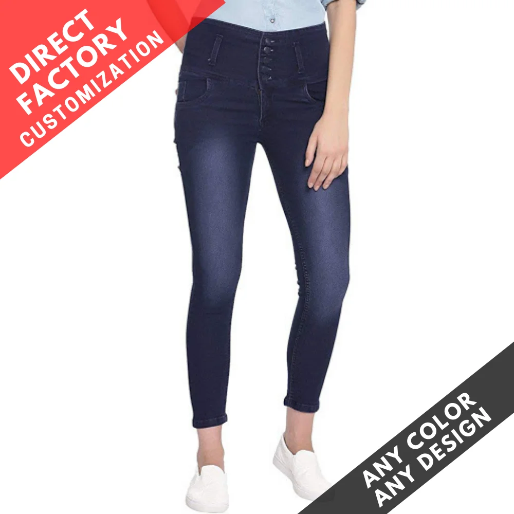 Low Price Bulk Clothes Biker Fashion Stretch Custom Made Women's Skinny