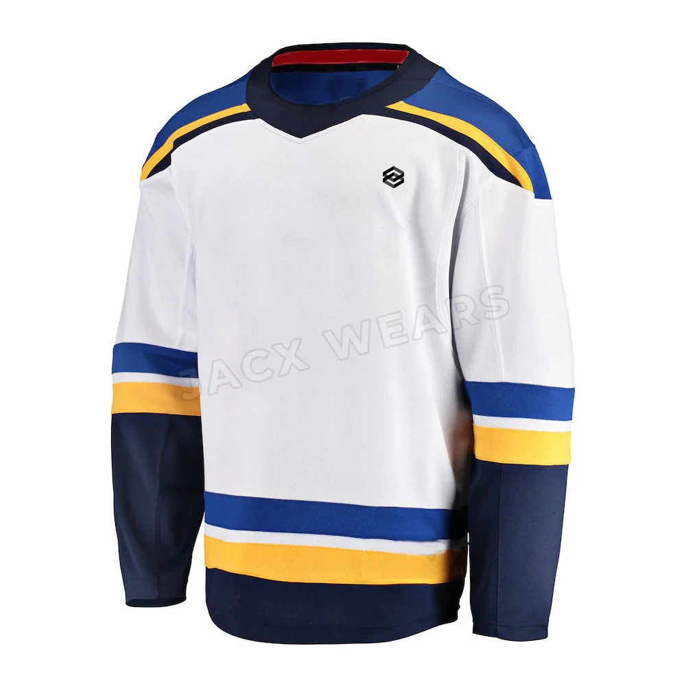 Adult Sublimation Custom V Neck& Long Sleeve Ice Hockey Jersey Hockey