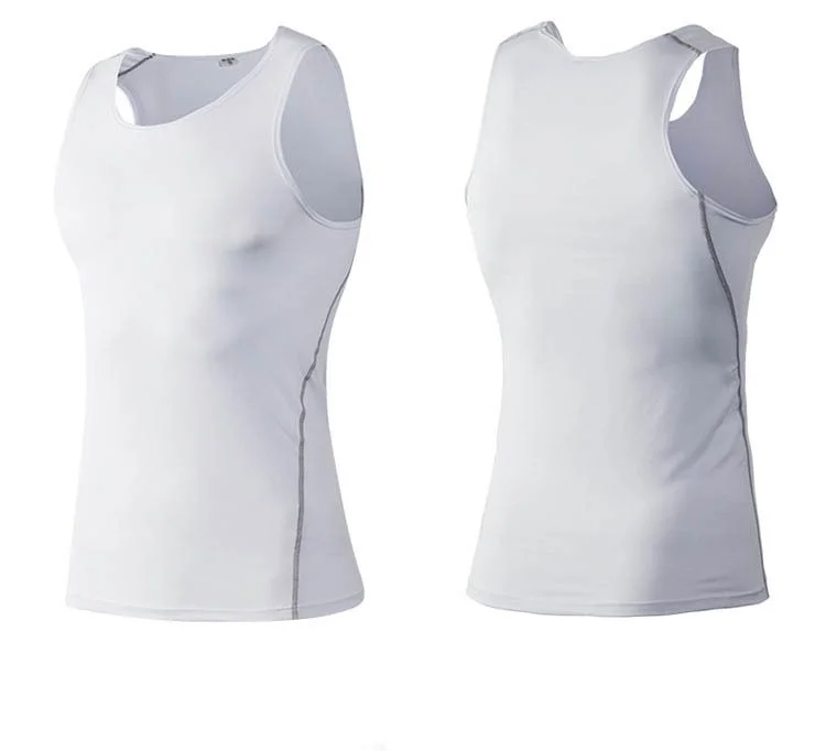 Camiseta Sin Mangas De Compresión Para Hombre,Capa Base De Lycra Blanca -  Buy Men Compression Wear Vest,Men Tank Top Vest,Base Layer Rash Guard  Compression Vest Product on Alibaba.com