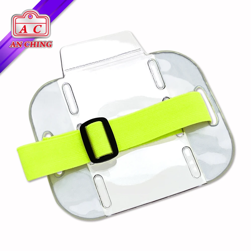 Reflective Plastic Security Armband Id Arm Band Holder Badge Buy Pvc