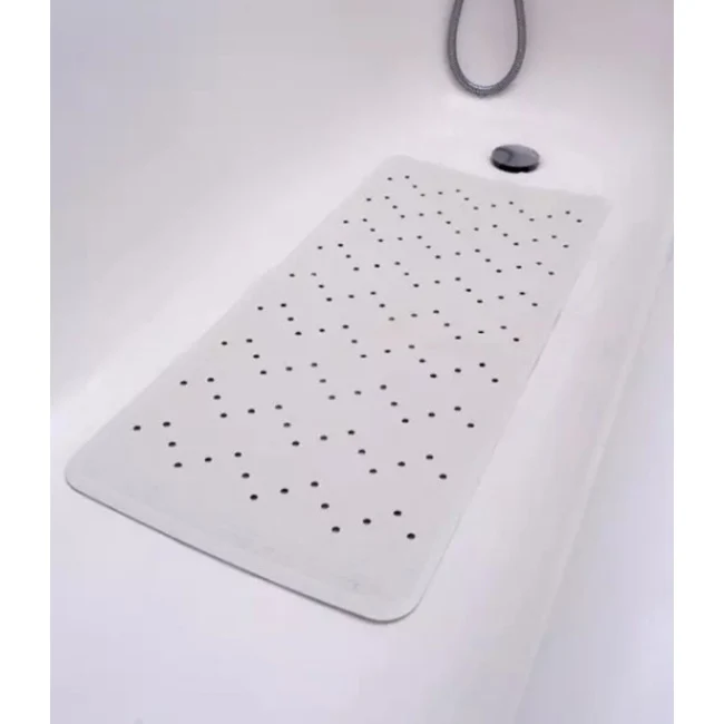 natural rubber bath mat cream white