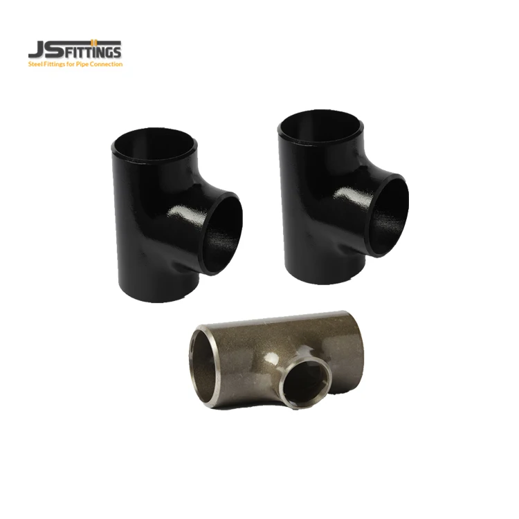 Hot selling seamless carbon steel pipe fittings butt welding SCH40 reducer tee