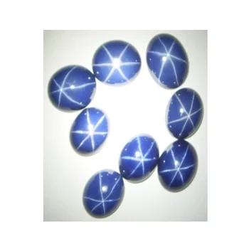 Hot sale Shinning Six obvious rays Synthetic Blue Star Sapphire