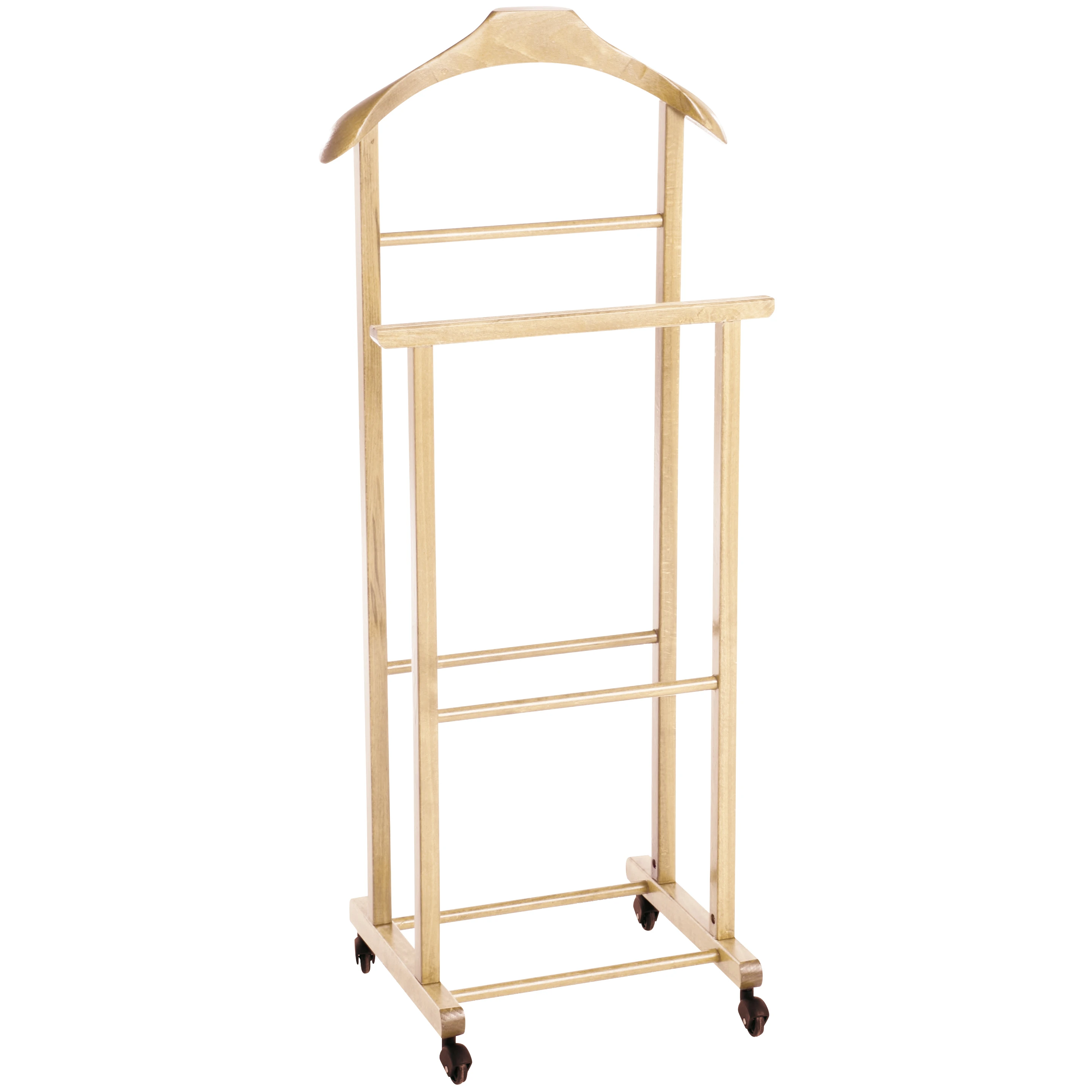 High Quality Made In Italy Double Valet Stand In Beech Wood Natural ...