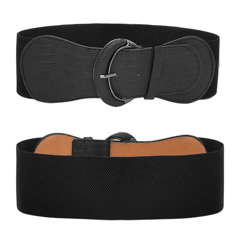 Wholesale Women 7.5cm Wide Stretchy Cinch Waist Belt Trimmer