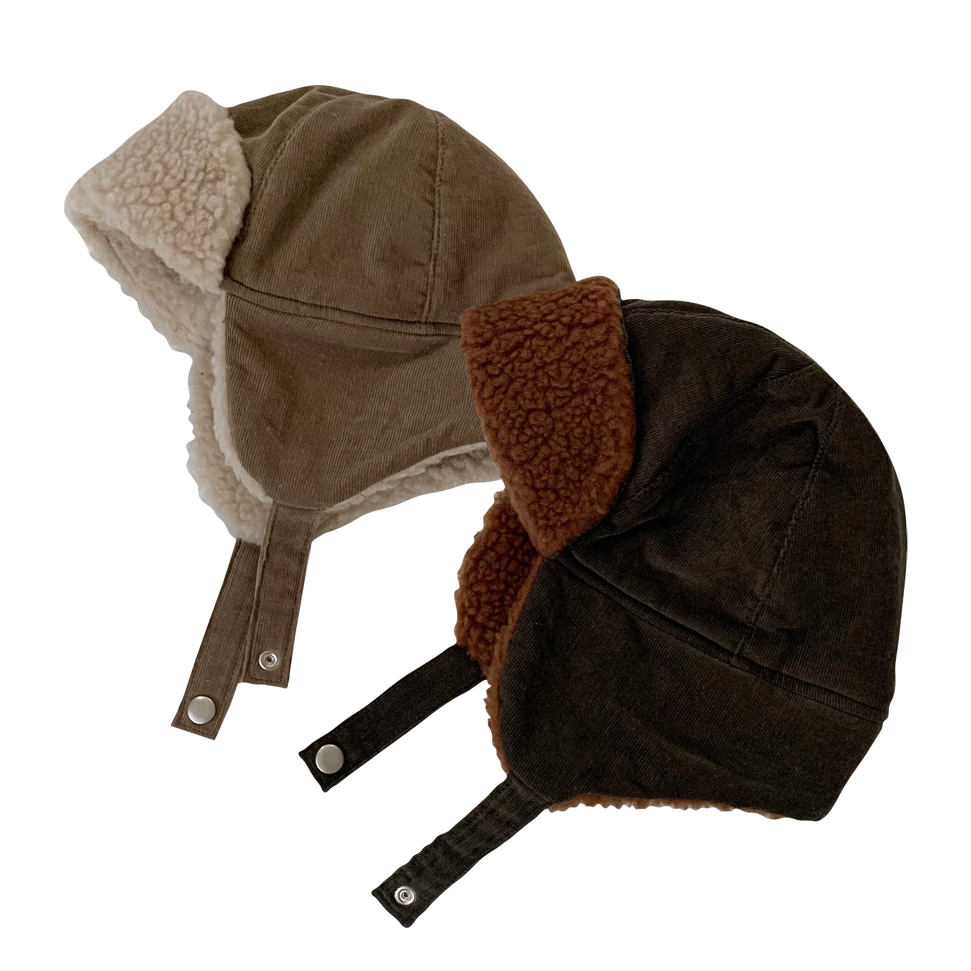 Детская Вельветовая меховая шапка-ушанка DE MARVI для мальчиков и девочек детская зимняя Русская Шапка от производителя оптовая продажа Сделано в