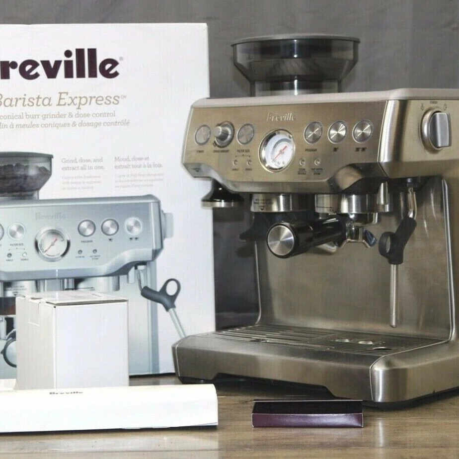 Breville BES870XL бариста из нержавеющей стали Эспрессо кофемашина с шлифовальной машиной