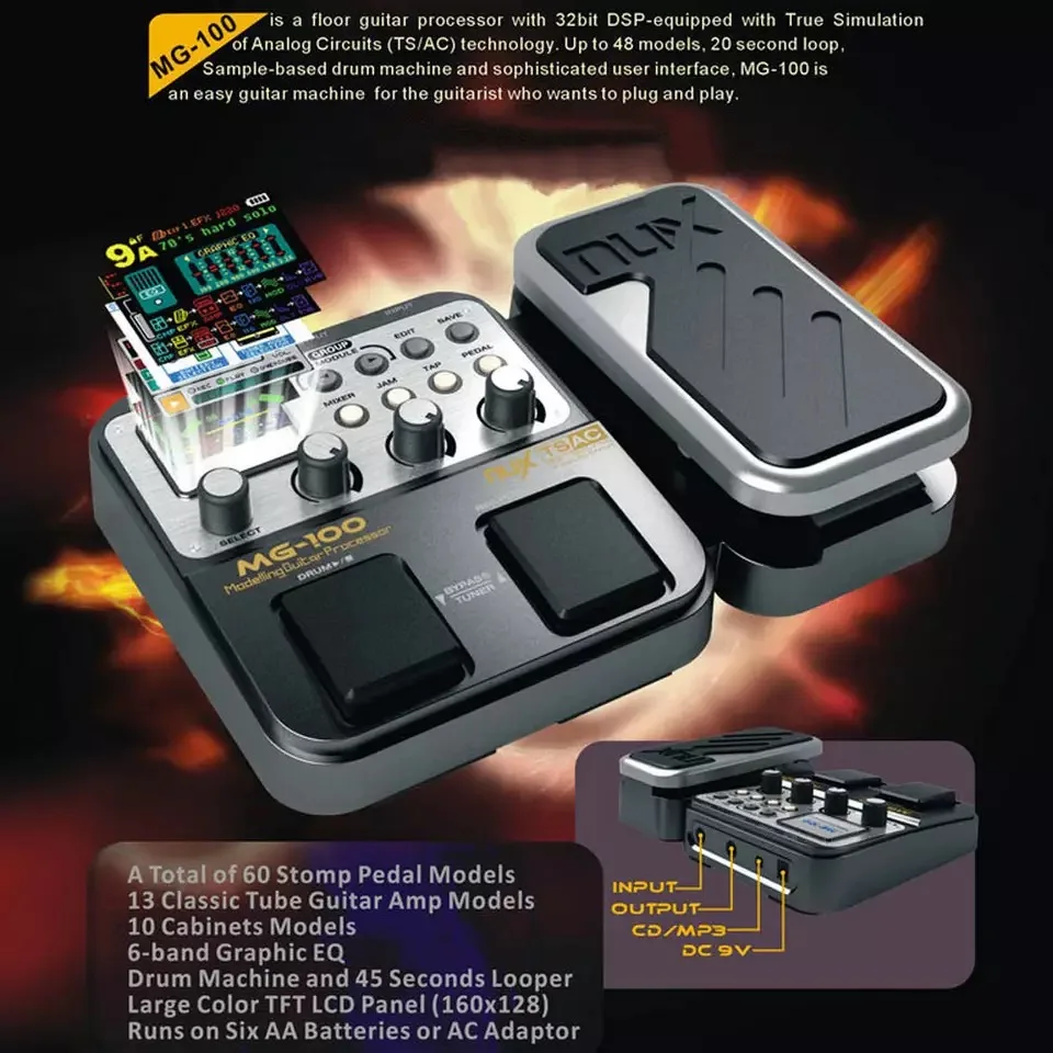 Nux Mg100 Processor Electric Multi Guitar Effects Pedal Buy Multi