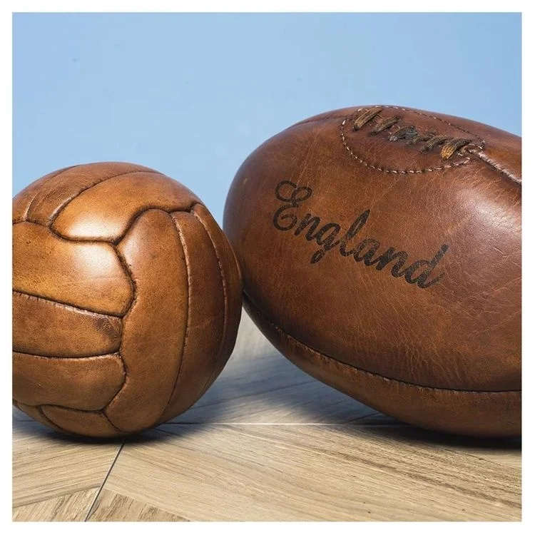 ヴィンテージ本革手作りサッカーオールドスタイル手作りサッカーボール