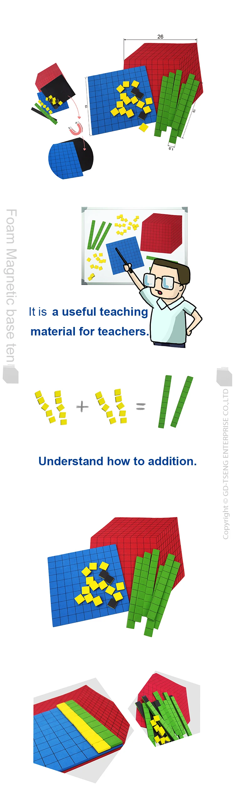 Eva Foam Base 10 Blocks Teach Math Skill Buy Base 10 Block