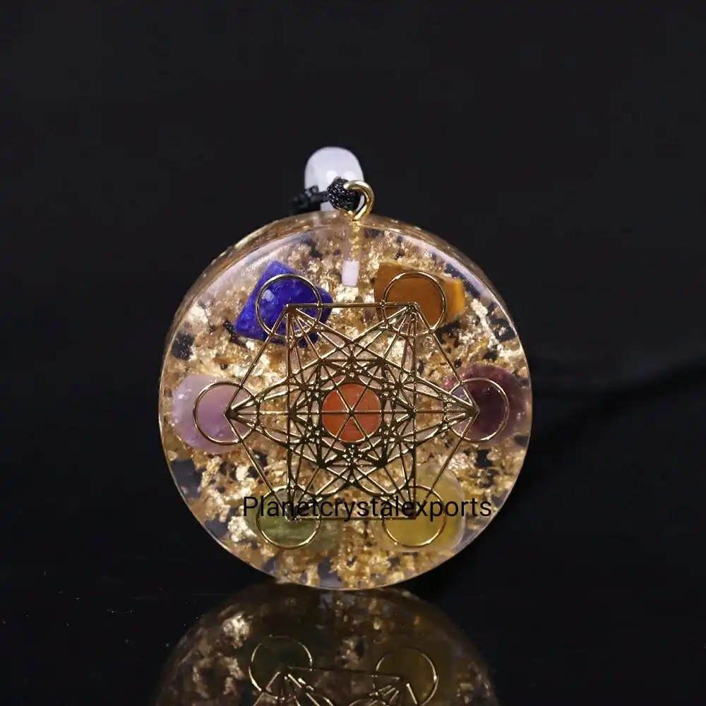 Orgone Pendant Rainbow Crystal Stone 