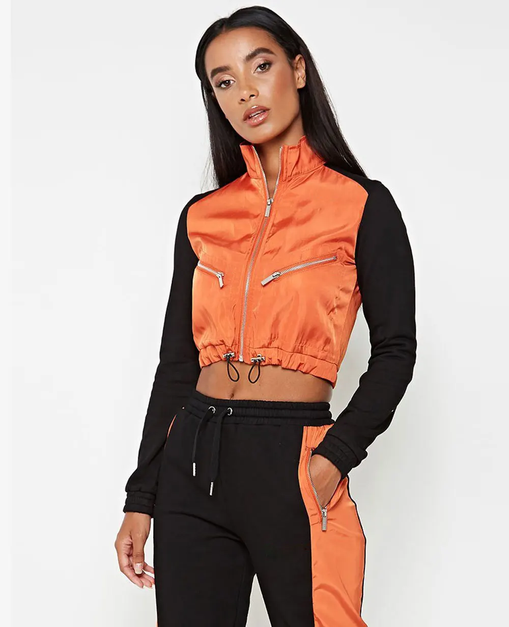 NEW Ladies Crop Top Hoodie Set Womens 2pcs Loungewear Suit Tracksuits Sweatshirt