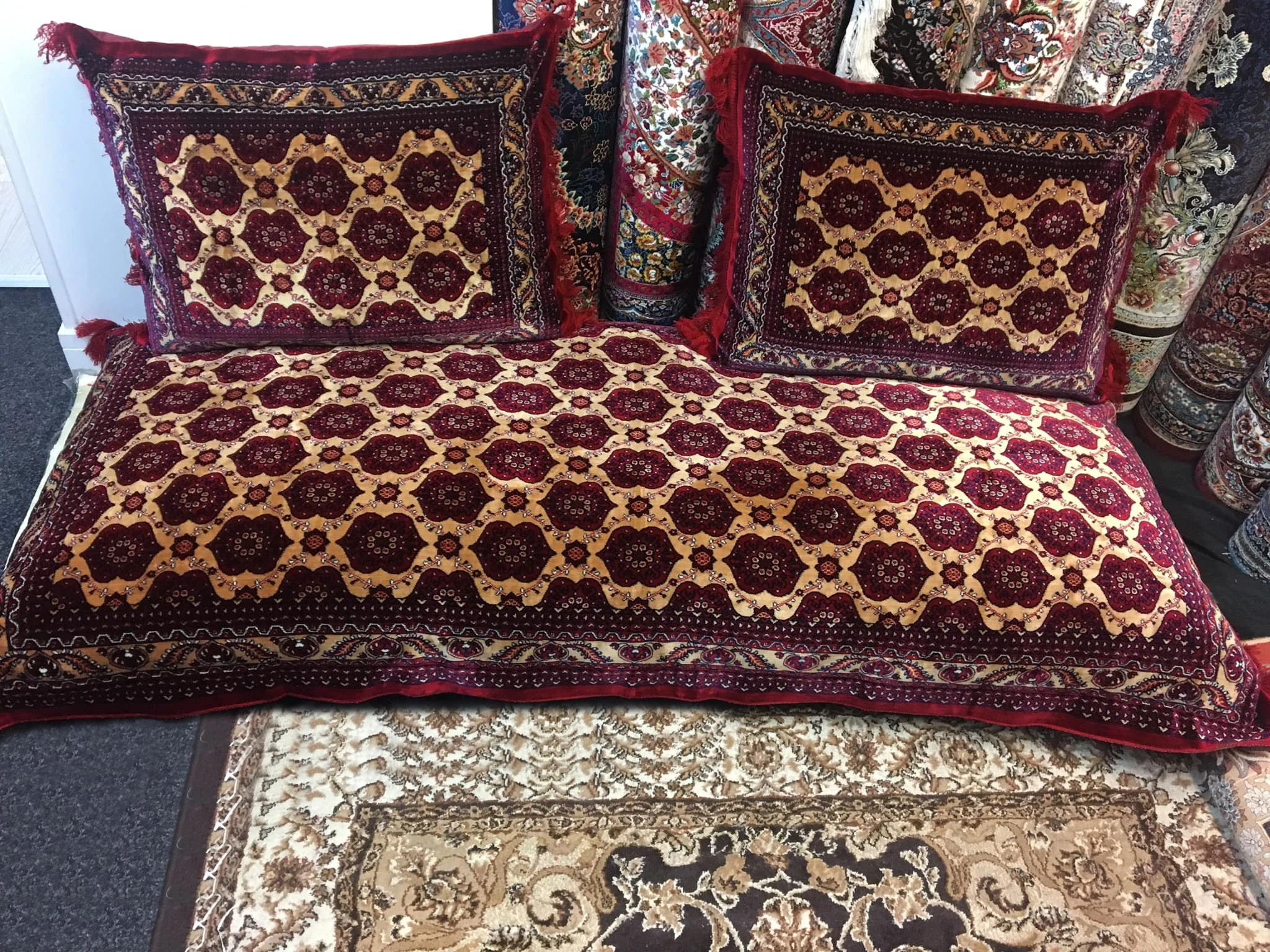 Afghan Toshak Style Cushion And Pillow Cover Set Toshak Afghani Arab Seating Floor Oriental