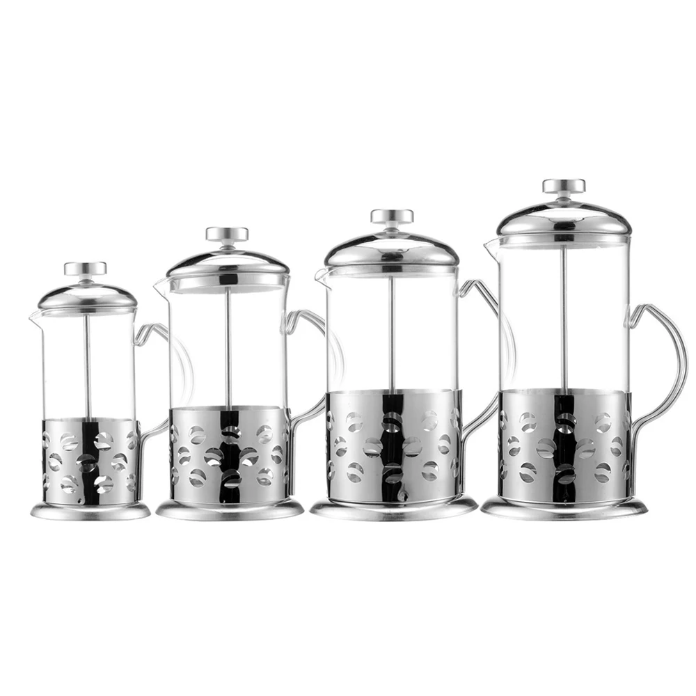 Wholesale Stainless Steel French Press Coffee Maker Borosilicate