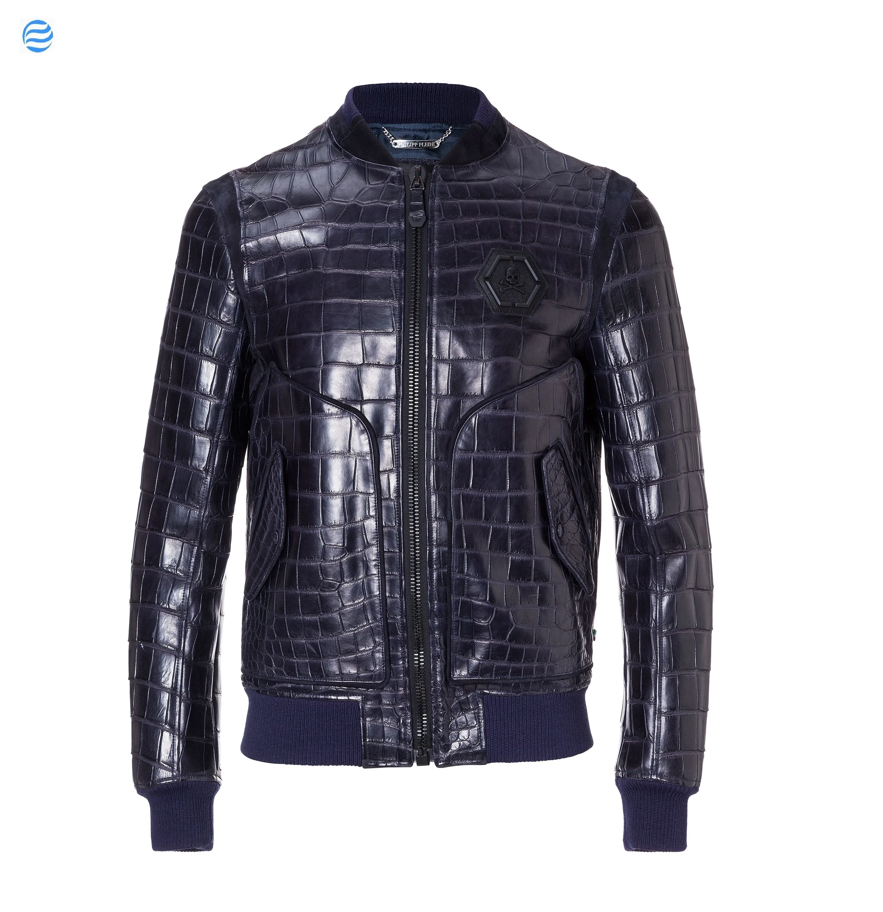 Crocodile Stylish Biker Leather Jacket Winter Essentials