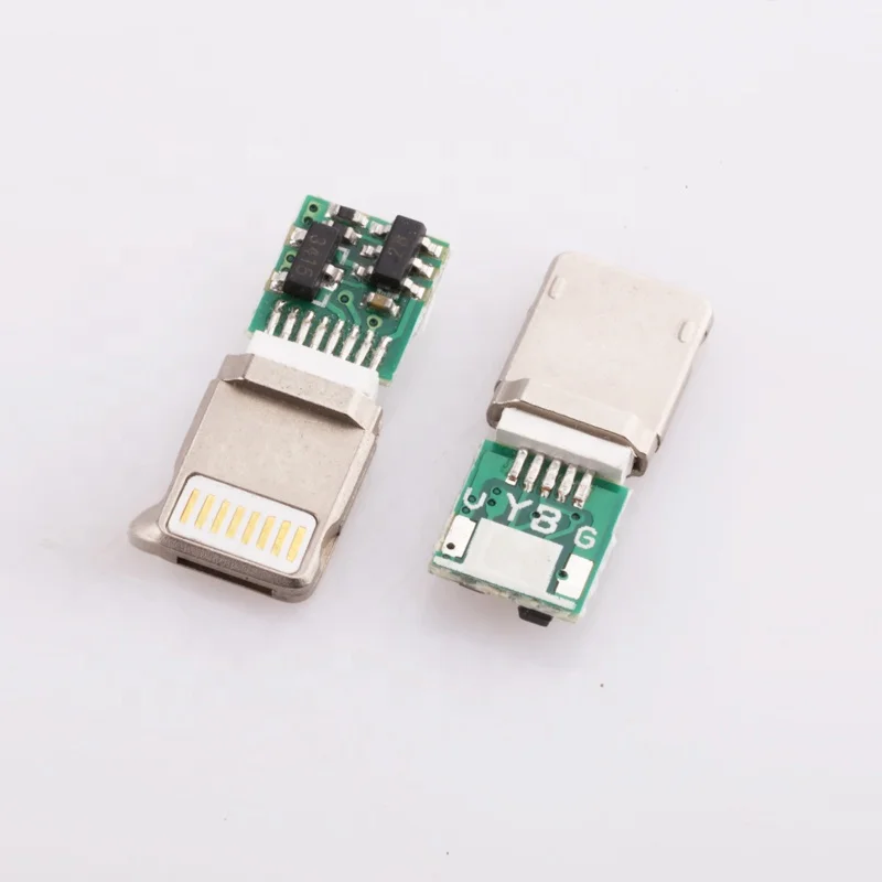 Разъем печатной платы для iphone apple usb ip68 8-контактный разъем usb разъёмом lightning