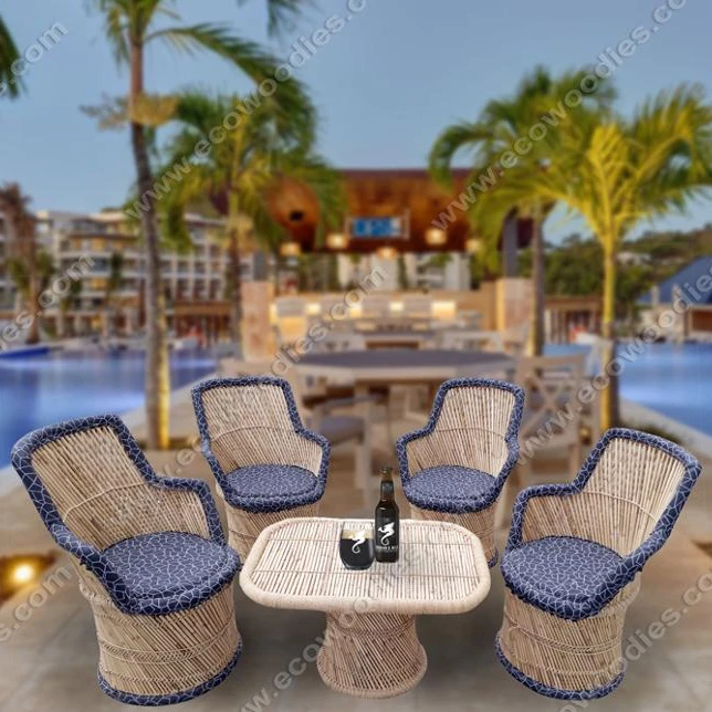 Classic Antique Handmade Wicker Bamboo Cane Furniture Set for Living Room  Balcony Garden Office Cafe Restaurant Furnitures