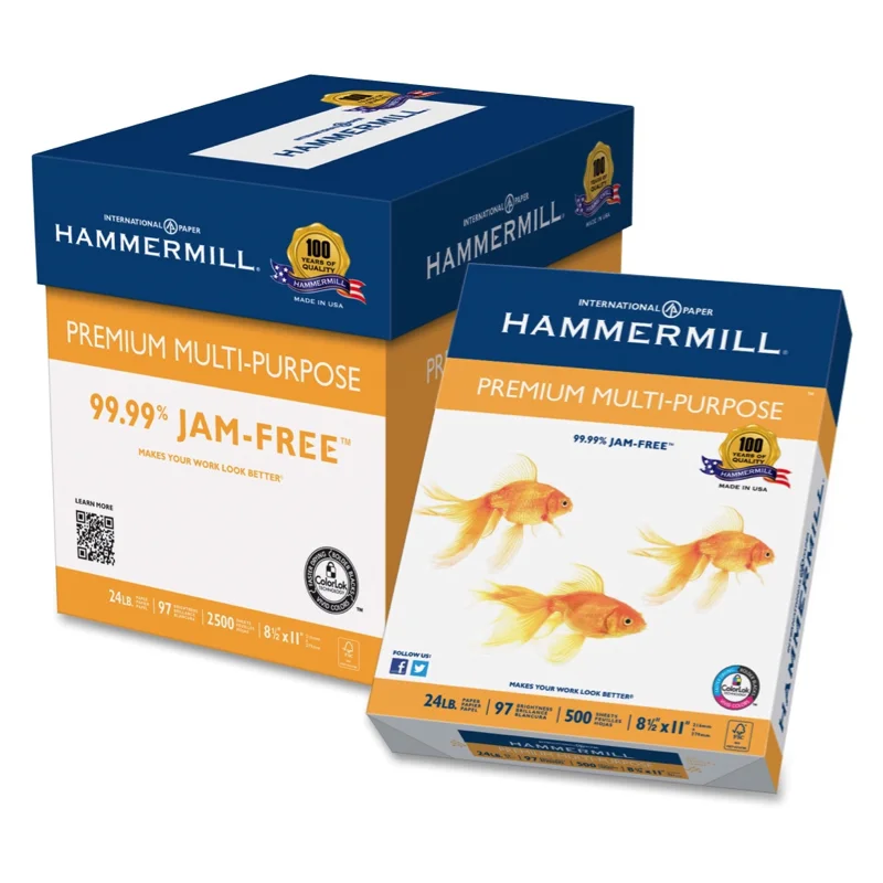 Hammermill Printer Paper, 20 lb Copy Paper, 8.5 x 14 - 3 Ream (1,500 Sheets) - 92 Bright, Made in the USA