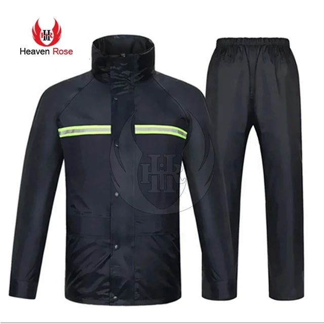 Rubber Rider Pvc Rain-suit Pvc/nylon Raincoat Rain Coat Men Women ...