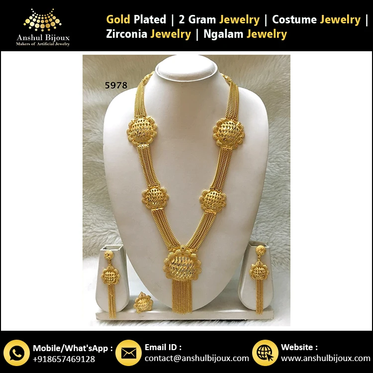 Gold Forming African Necklace Collection Traditional Gift Women Jewelry
